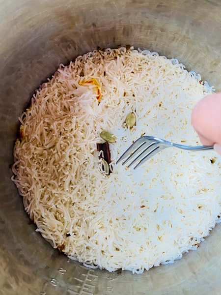 Cooked rice in Direct cooking method in Instant pot 8 Qt.